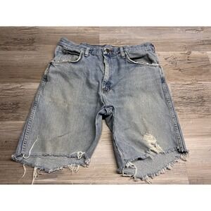 Vintage Denim Cut Off Shorts Summer Beach Jeans Legendary Gold Mens‎ Size 34